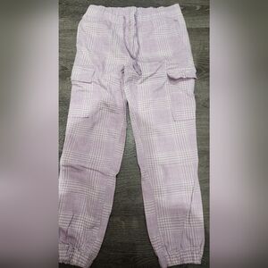 Tinseltown Lilac Checkered Joggers